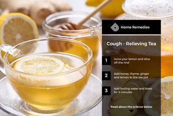 Homemade cough relieving tea