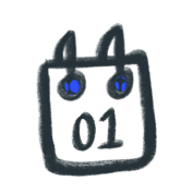Calendar number icon
