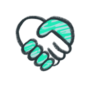 Handshake icon (green scribble)