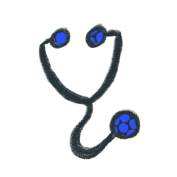 Stethoscope icon(blue spot)