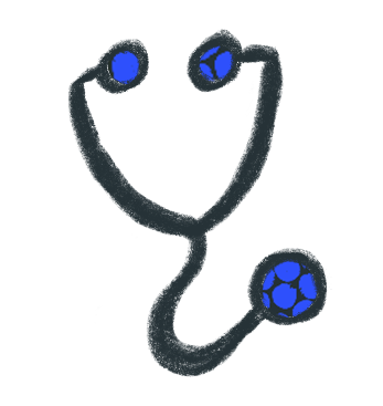 Stethoscope icon blue