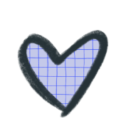heart icon (blue cheque)
